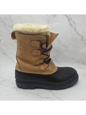 Kamik Alborg Pac Waterproof Snow Boots Wool Lined Tan Brown Men's 9